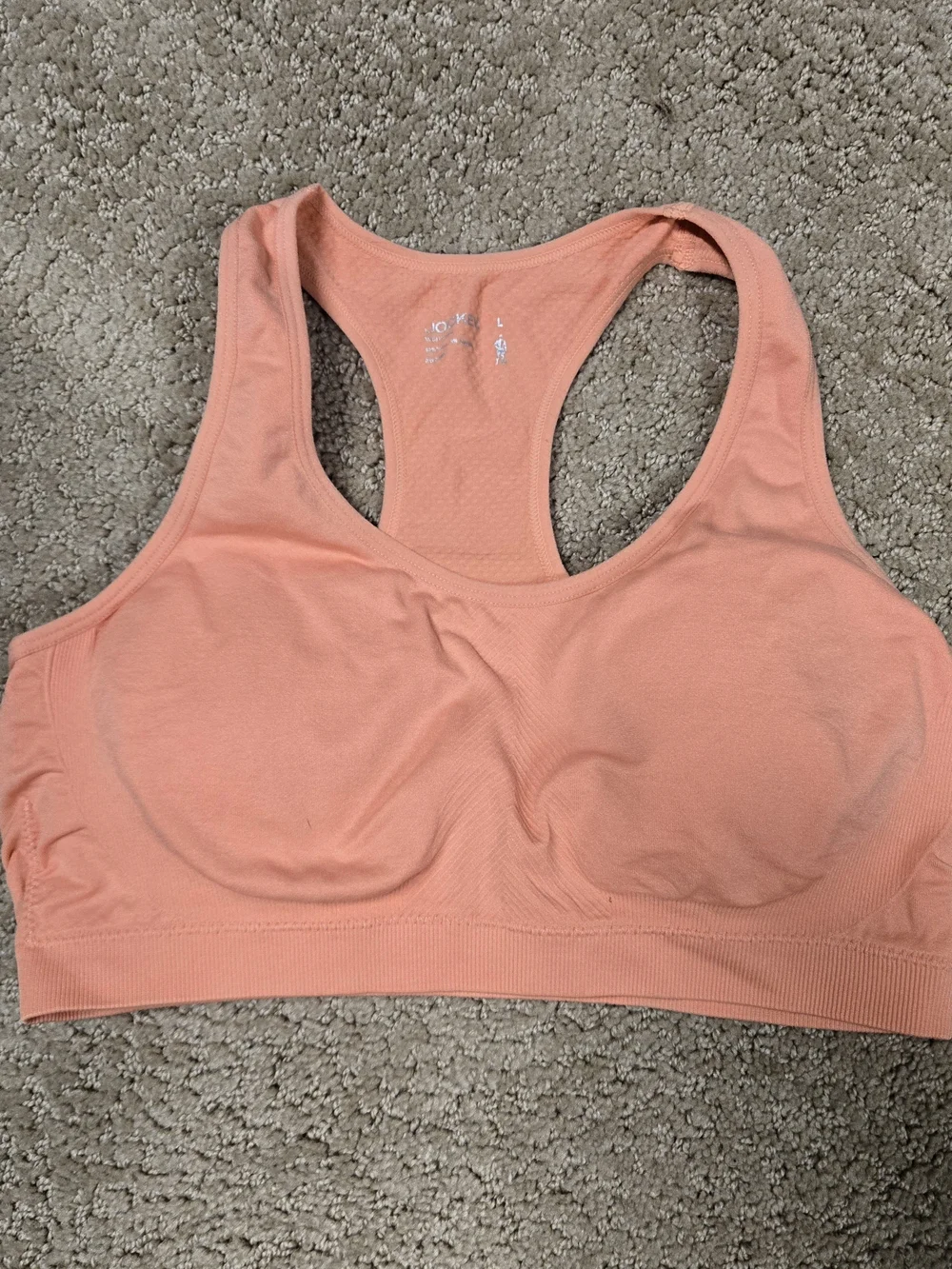 Jockey Peach Racerback Seamless Sports Bra